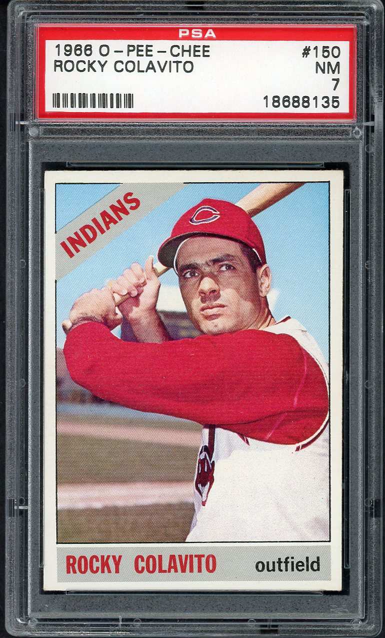 1966 O Pee Chee #150 Rocky Colavito Indians PSA 7 NM 554699