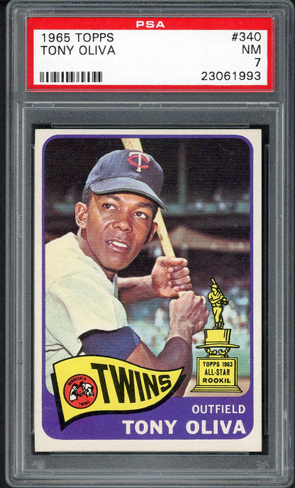 1965 Topps Baseball #340 Tony Oliva Twins PSA 7 NM 554711