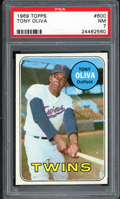 1969 Topps Baseball #600 Tony Oliva Twins PSA 7 NM 554712