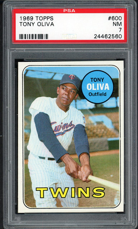 1969 Topps Baseball #600 Tony Oliva Twins PSA 7 NM 554712