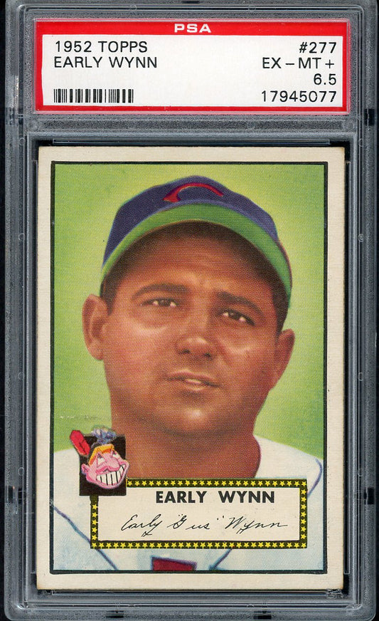 1952 Topps Baseball #277 Early Wynn Indians PSA 6.5 EX-MT+ 554713