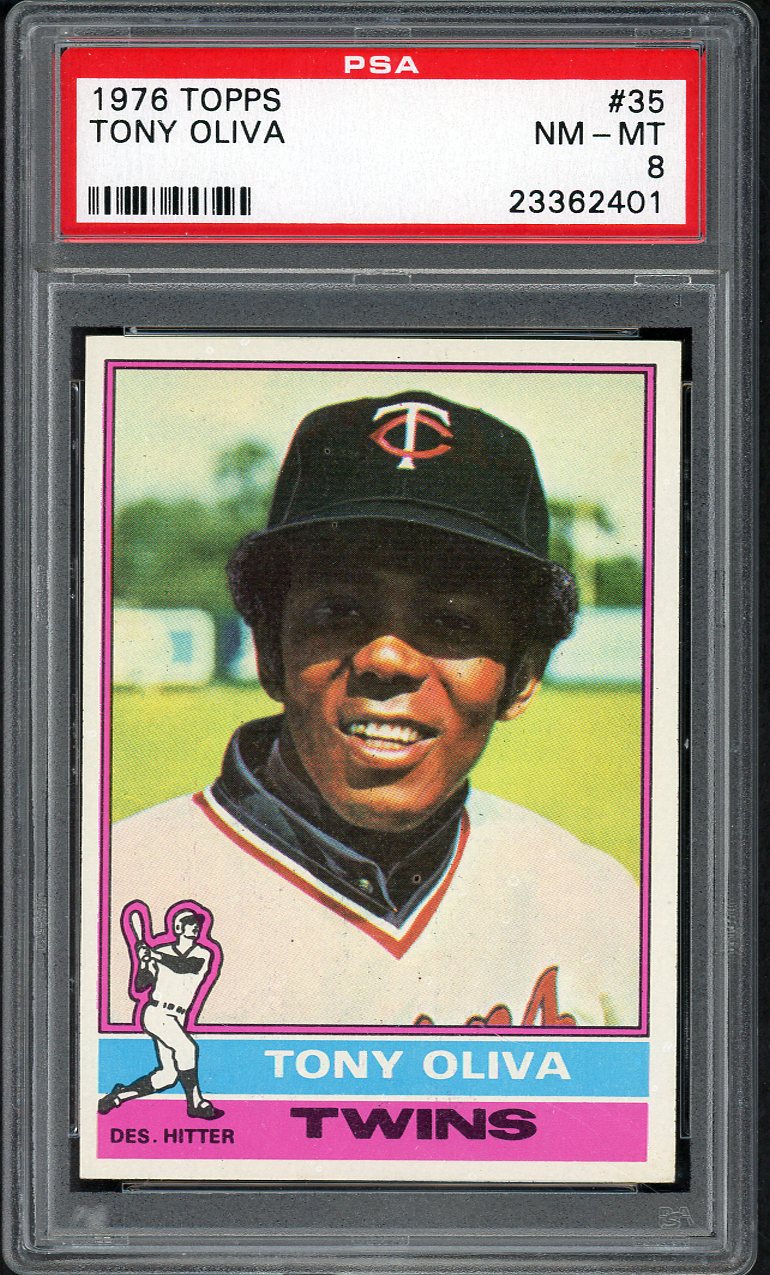 1976 Topps Baseball #035 Tony Oliva Twins PSA 8 NM/MT 554715