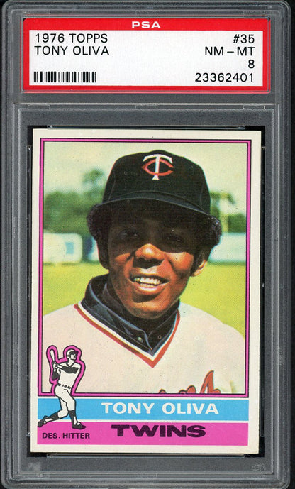 1976 Topps Baseball #035 Tony Oliva Twins PSA 8 NM/MT 554715