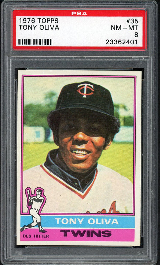 1976 Topps Baseball #035 Tony Oliva Twins PSA 8 NM/MT 554715