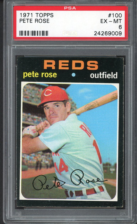 1971 Topps Baseball #100 Pete Rose Reds PSA 6 EX-MT 554729