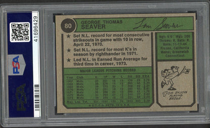 1974 Topps Baseball #080 Tom Seaver Mets PSA 8 NM/MT 554734