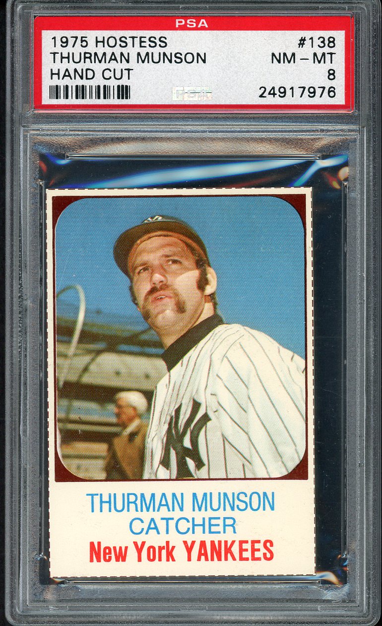 1975 Hostess #138 Thurman Munson Yankees PSA 8 NM/MT 554757