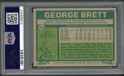 1977 Topps Baseball #580 George Brett Royals PSA 8 NM/MT 554758