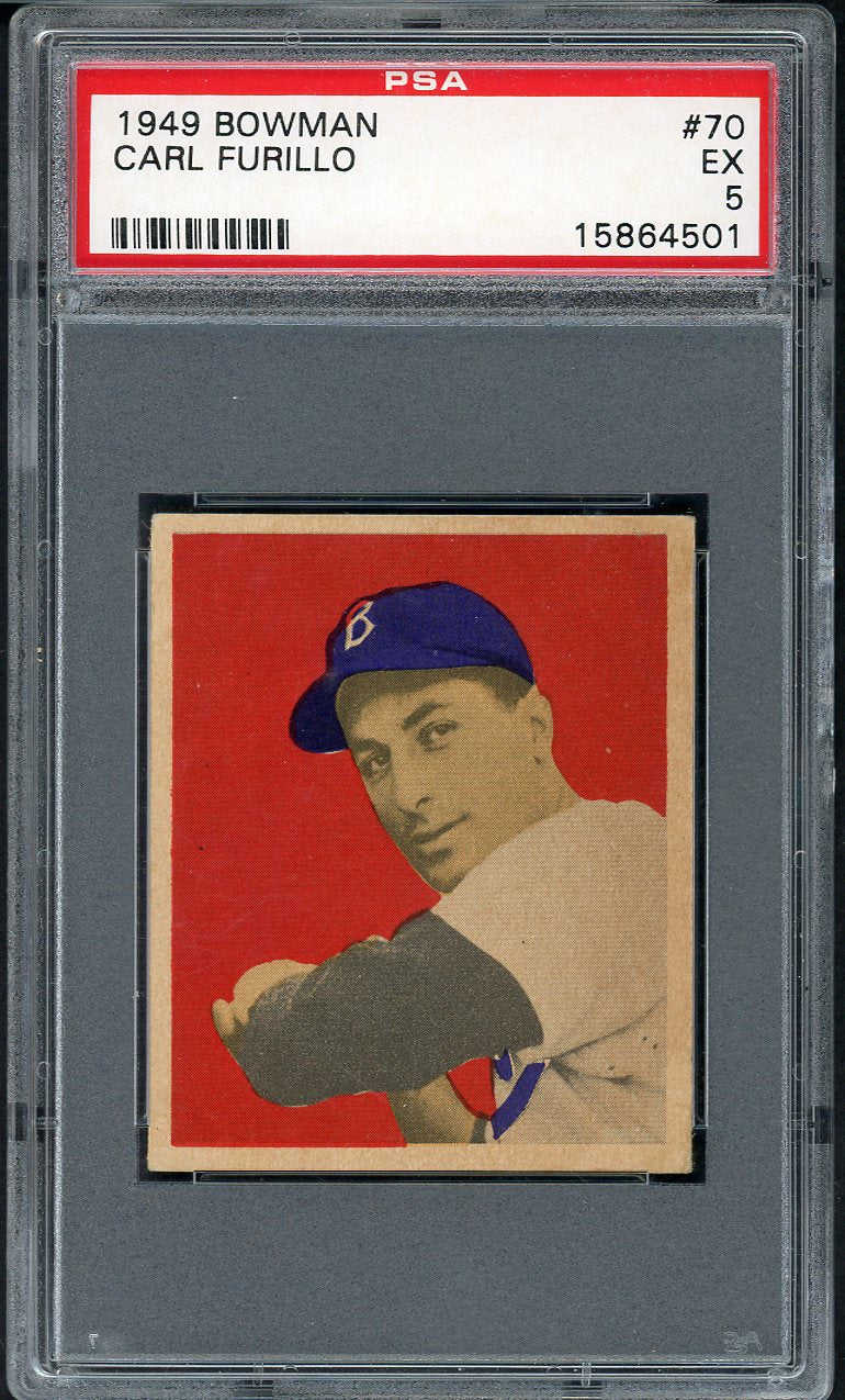 1949 Bowman Baseball #070 Carl Furillo Dodgers PSA 5 EX 554767