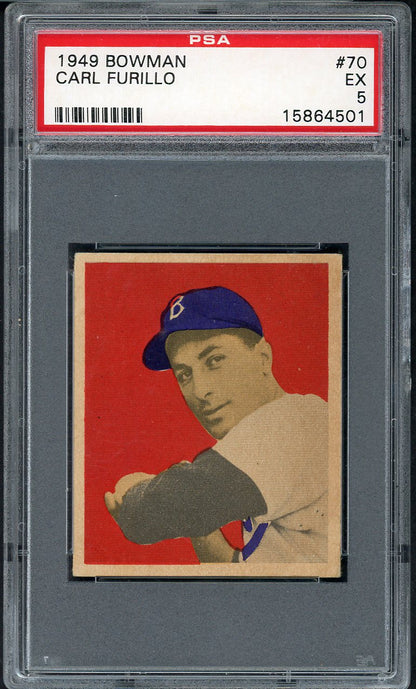 1949 Bowman Baseball #070 Carl Furillo Dodgers PSA 5 EX 554767