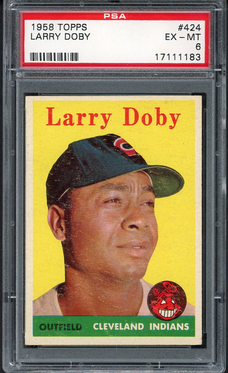 1958 Topps Baseball #424 Larry Doby Indians PSA 6 EX-MT 554773