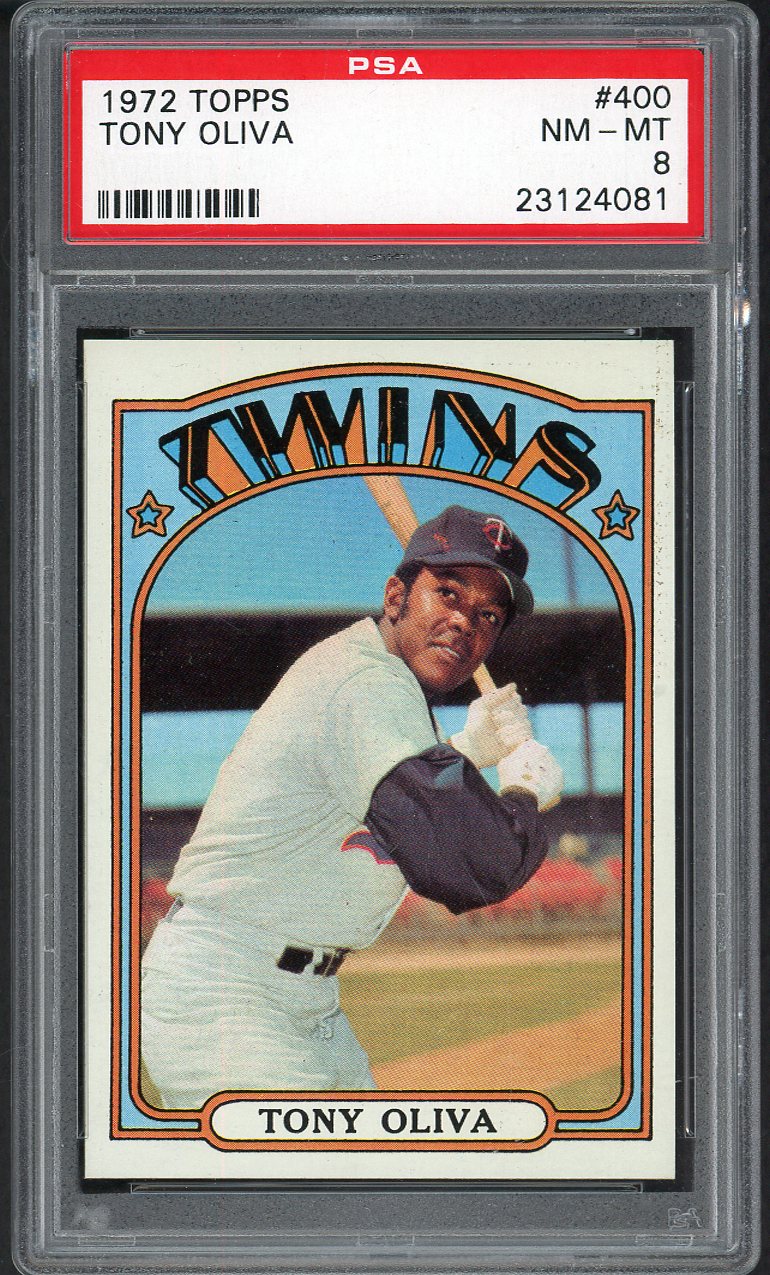 1972 Topps Baseball #400 Tony Oliva Twins PSA 8 NM/MT 554792