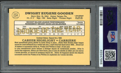 1985 Leaf #234 Dwight Gooden Mets PSA 9 MINT 554818