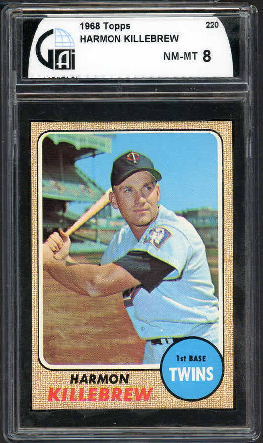 1968 Topps Baseball #220 Harmon Killebrew Twins GAI 8 NM/MT 554832