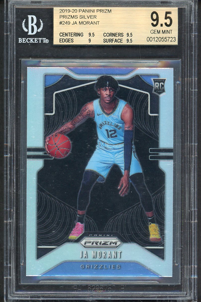2019 Panini Prizm #249 Ja Morant Grizzlies BVG 9.5 GEM MINT Silver 554834