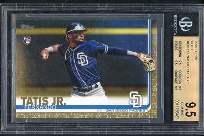 2019 Topps Gold #410 Fernando Tatis Jr Padres BVG 9.5 GEM MINT 554838