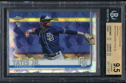 2019 Topps Chrome #410 Fernando Tatis Jr Padres BVG 9.5 GEM MINT Sapphire 554839
