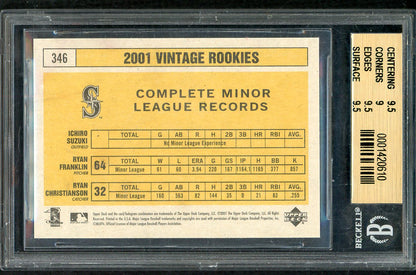 2001 Upper Deck Vintage #346 Ichiro Suzuki Mariners BVG 9.5 GEM MINT 554840
