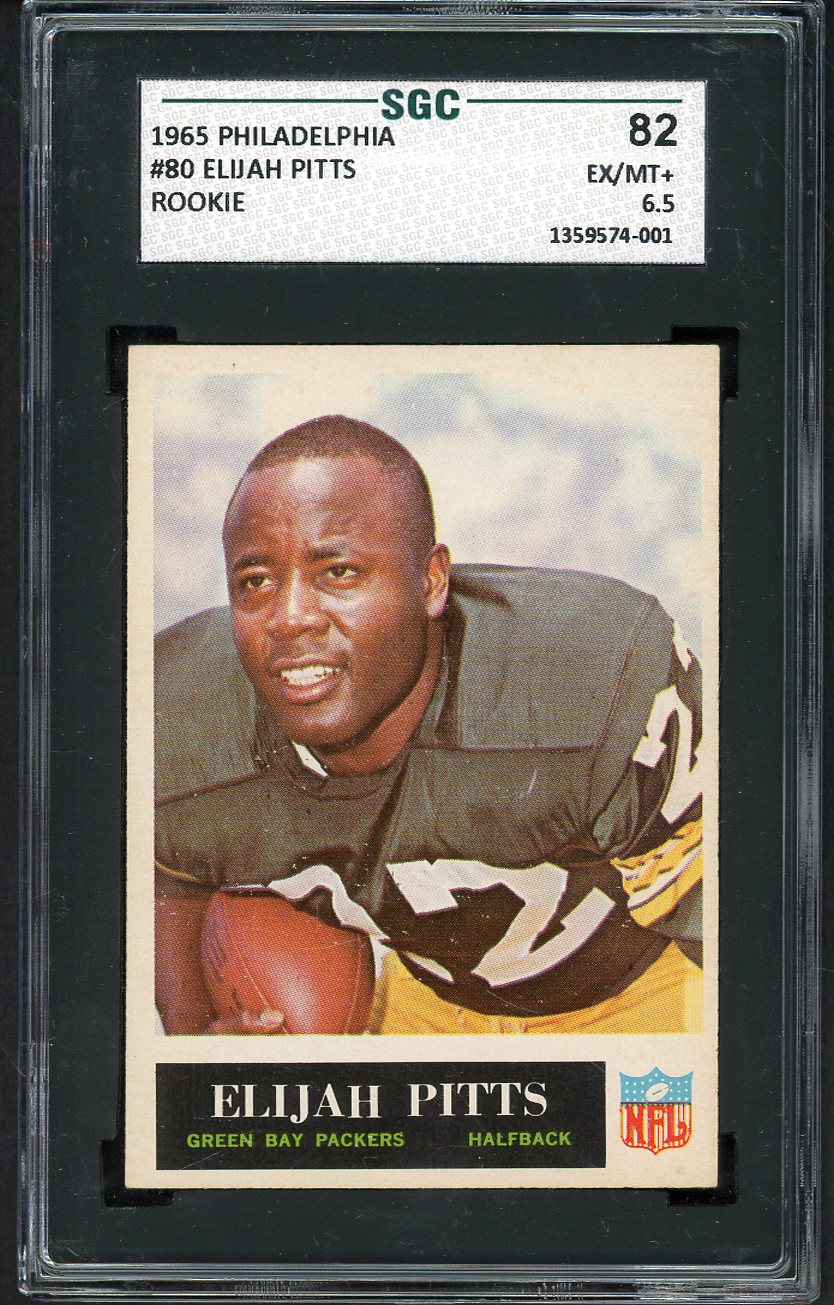 1965 Philadelphia Football #080 Elijah Pitts Packers SGC 6.5 EX-MT+ 554847