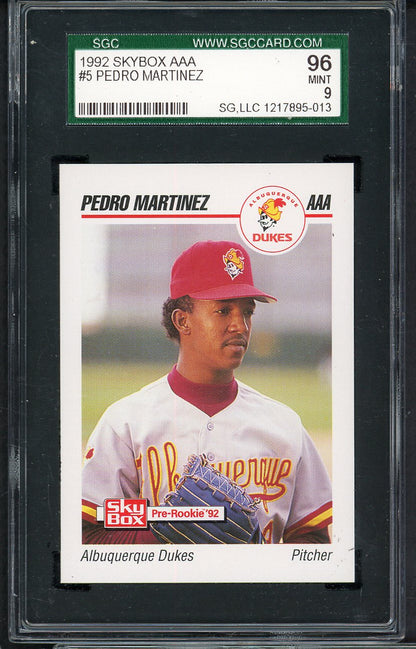1992 Skybox AAA #005 Pedro Martinez Dukes SGC 9 MINT 554850
