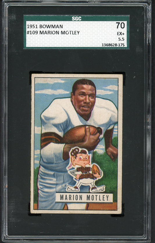 1951 Bowman Football #109 Marion Motley Browns SGC 5.5 EX+ 554851