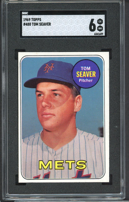 1969 Topps Baseball #480 Tom Seaver Mets SGC 6 EX-MT 554854