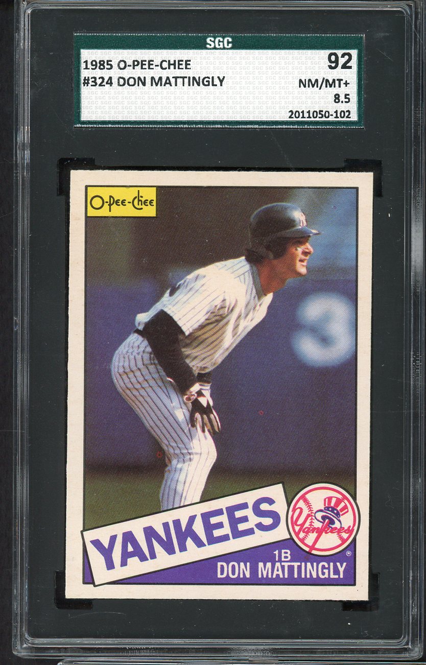1985 O Pee Chee #324 Don Mattingly Yankees SGC 8.5 NM/MT+ 554869