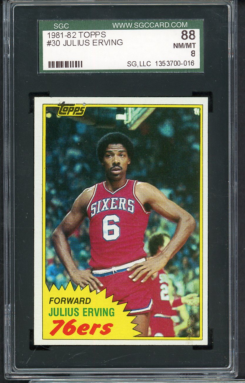 1981 Topps #030 Julius Erving 76ers SGC 8 NM/MT 554870
