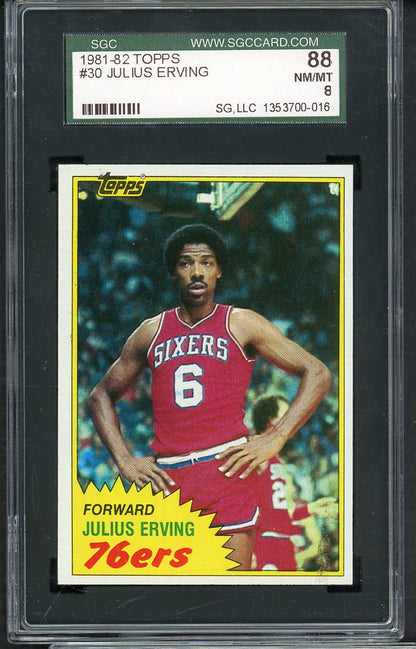 1981 Topps #030 Julius Erving 76ers SGC 8 NM/MT 554870