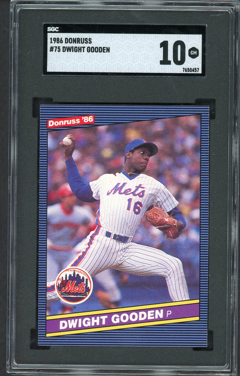 1986 Donruss #075 Dwight Gooden Mets SGC 10 GEM MINT 554871