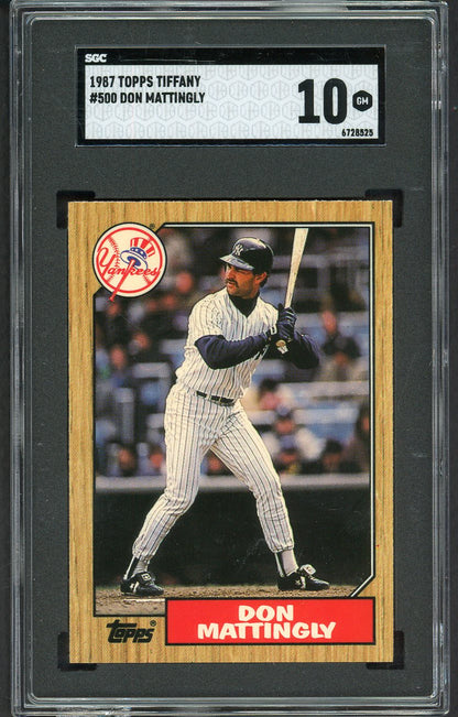 1987 Topps Tiffany #500 Don Mattingly Yankees SGC 10 GEM MINT 554872