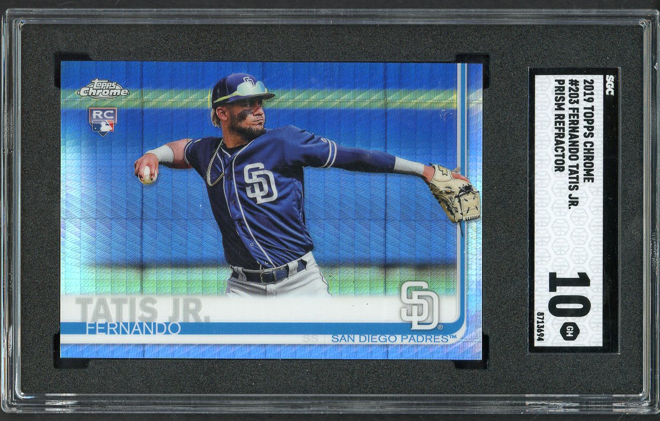 2019 Topps Chrome #203 Fernando Tatis Jr Padres SGC 10 GEM MINT Refractor 554879