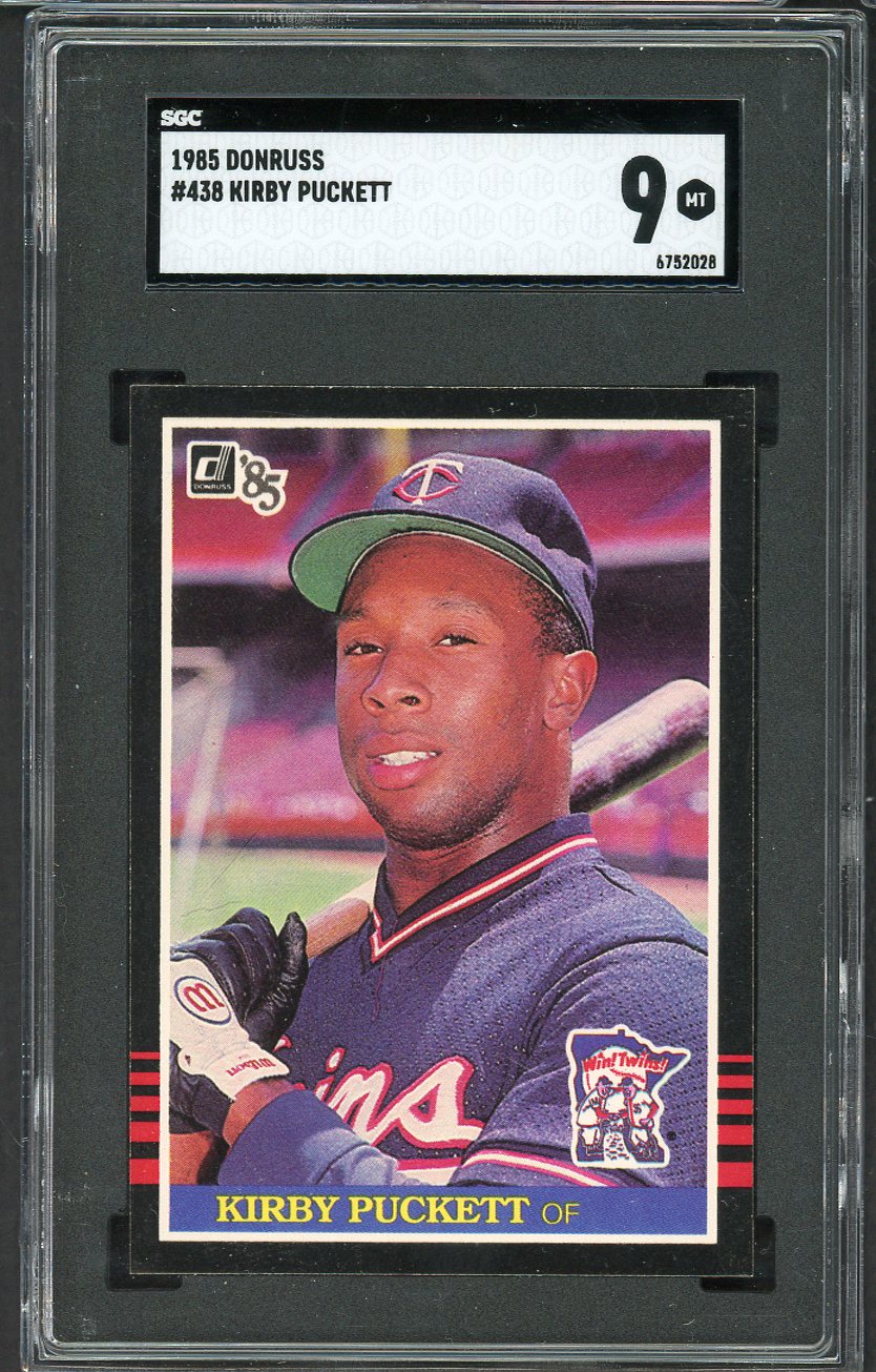 1985 Donruss #438 Kirby Puckett Twins SGC 9 MINT 554883
