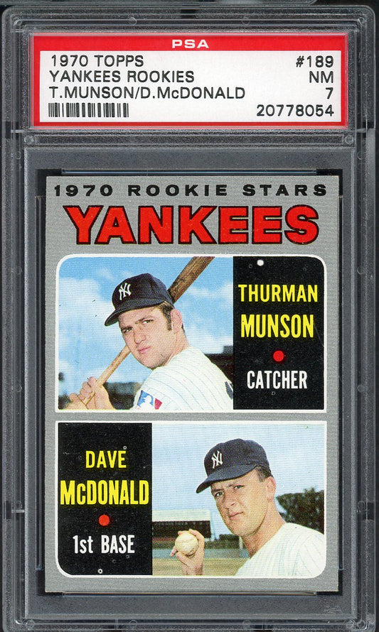 1970 Topps Baseball #189 Thurman Munson Yankees PSA 7 NM 554890