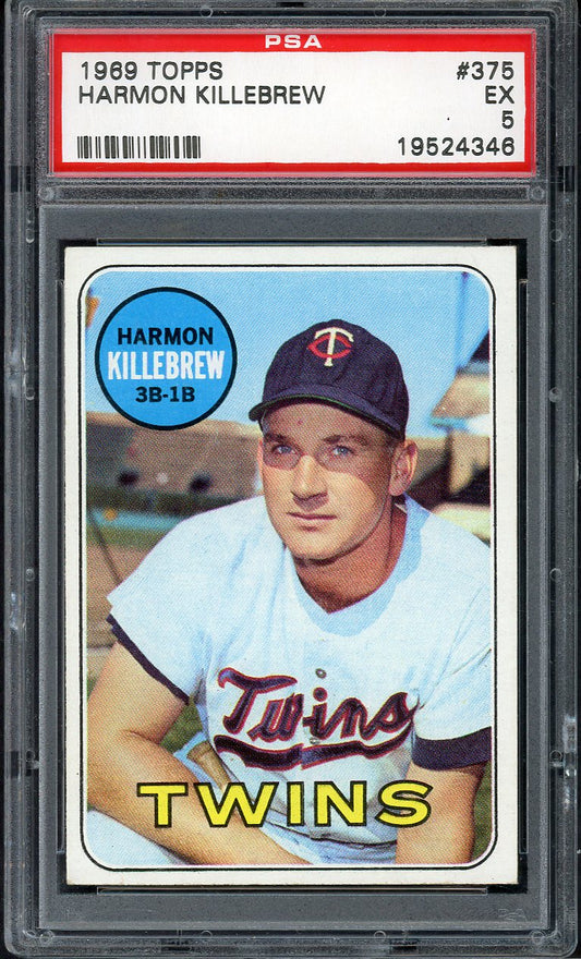 1969 Topps Baseball #375 Harmon Killebrew Twins PSA 5 EX 554900