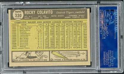 1961 Topps Baseball #330 Rocky Colavito Tigers PSA 5 EX 554903