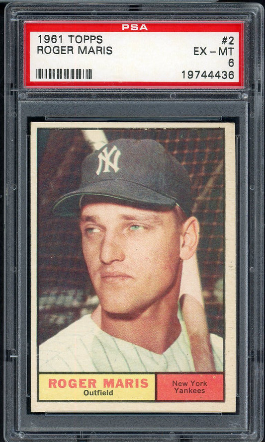 1961 Topps Baseball #002 Roger Maris Yankees PSA 6 EX-MT 554907