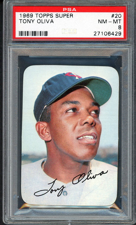 1969 Topps Baseball Supers #020 Tony Oliva Twins PSA 8 NM/MT 554920
