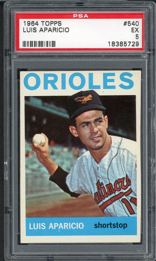 1964 Topps Baseball #540 Luis Aparicio Orioles PSA 5 EX 554927