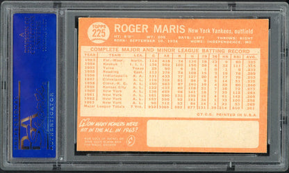 1964 Topps Baseball #225 Roger Maris Yankees PSA 6 EX-MT 554938