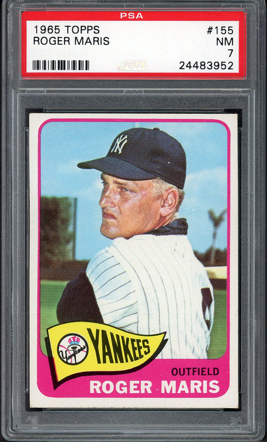 1965 Topps Baseball #155 Roger Maris Yankees PSA 7 NM 554956