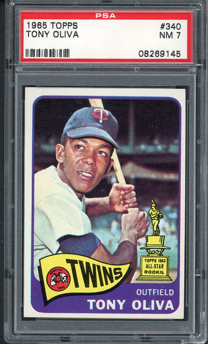 1965 Topps Baseball #340 Tony Oliva Twins PSA 7 NM 554961