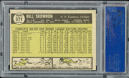 1961 Topps Baseball #371 Bill Skowron Yankees PSA 7 NM 554968