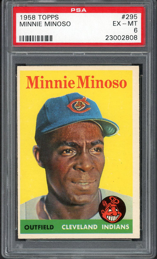 1958 Topps Baseball #295 Minnie Minoso Indians PSA 6 EX-MT 554972