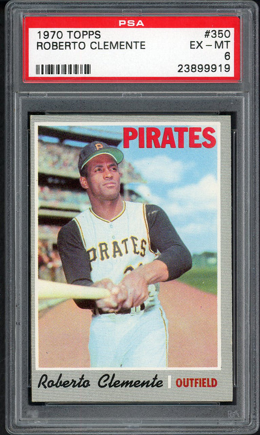 1970 Topps Baseball #350 Roberto Clemente Pirates PSA 6 EX-MT 554975