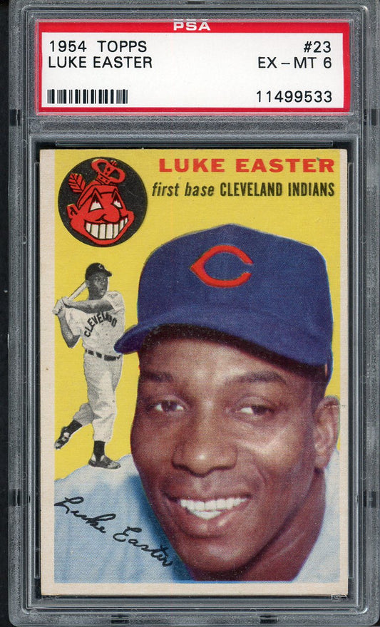 1954 Topps Baseball #023 Luke Easter Indians PSA 6 EX-MT 554977