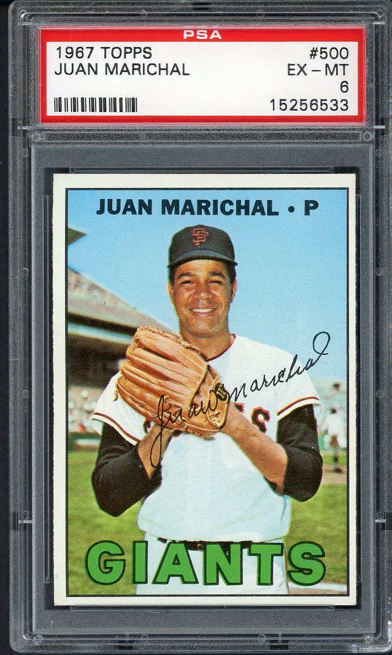 1967 Topps Baseball #500 Juan Marichal Giants PSA 6 EX-MT 555002