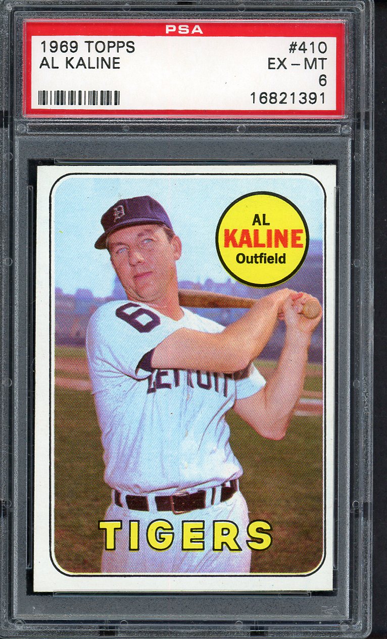 1969 Topps Baseball #410 Al Kaline Tigers PSA 6 EX-MT 555005