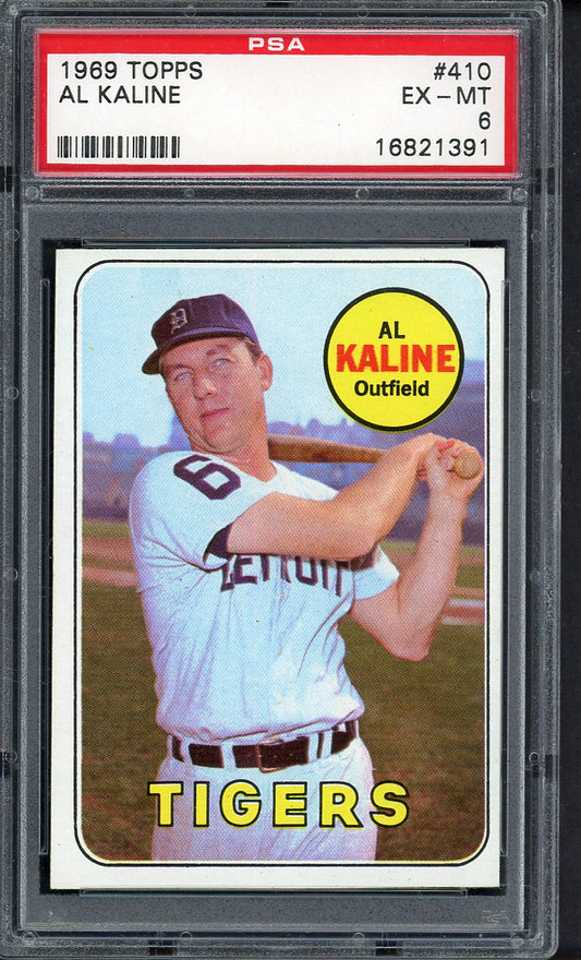 1969 Topps Baseball #410 Al Kaline Tigers PSA 6 EX-MT 555005