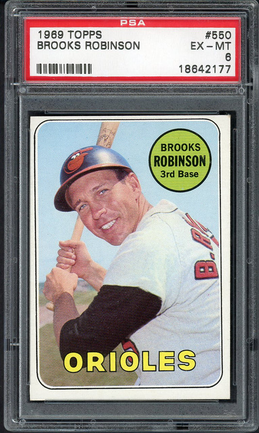 1969 Topps Baseball #550 Brooks Robinson Orioles PSA 6 EX-MT 555006